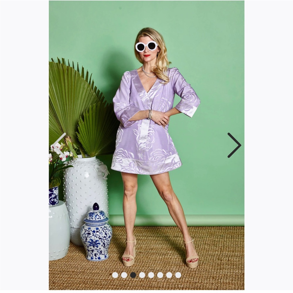 BURU Deep V Mini Caftan  Size small